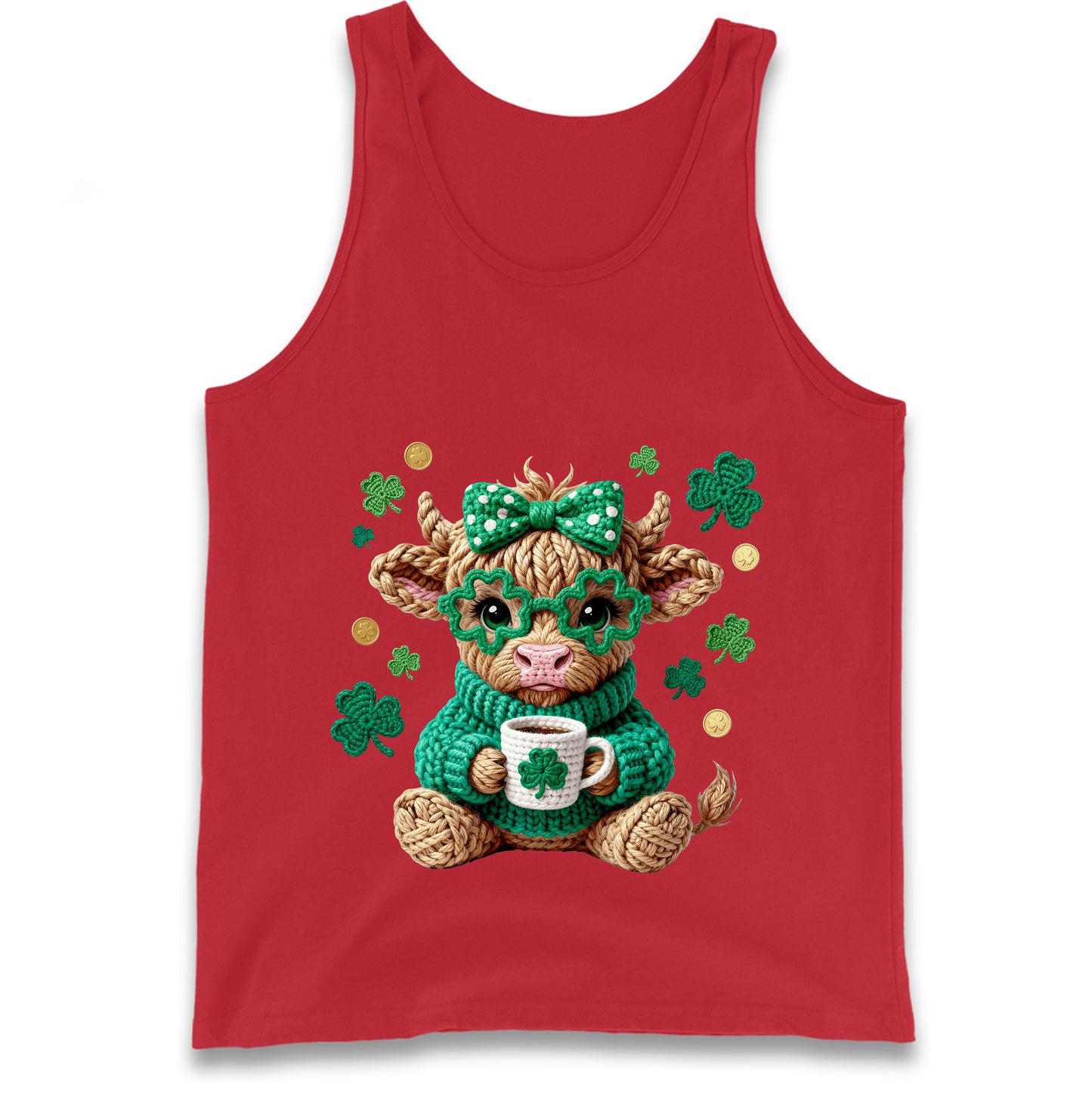 Cute Cow St Patrick Tank Top