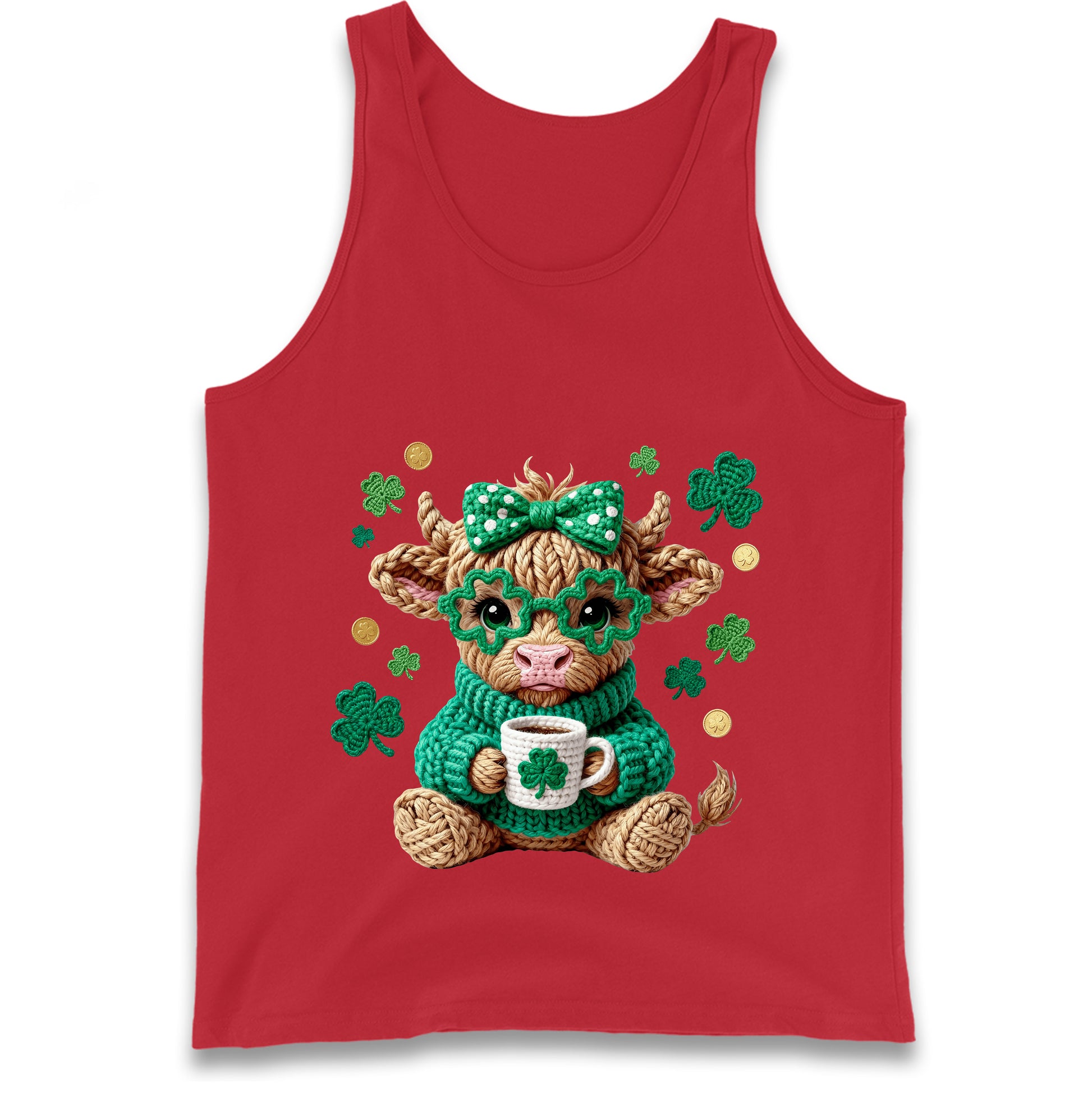 Cute Cow St Patrick Tank Top