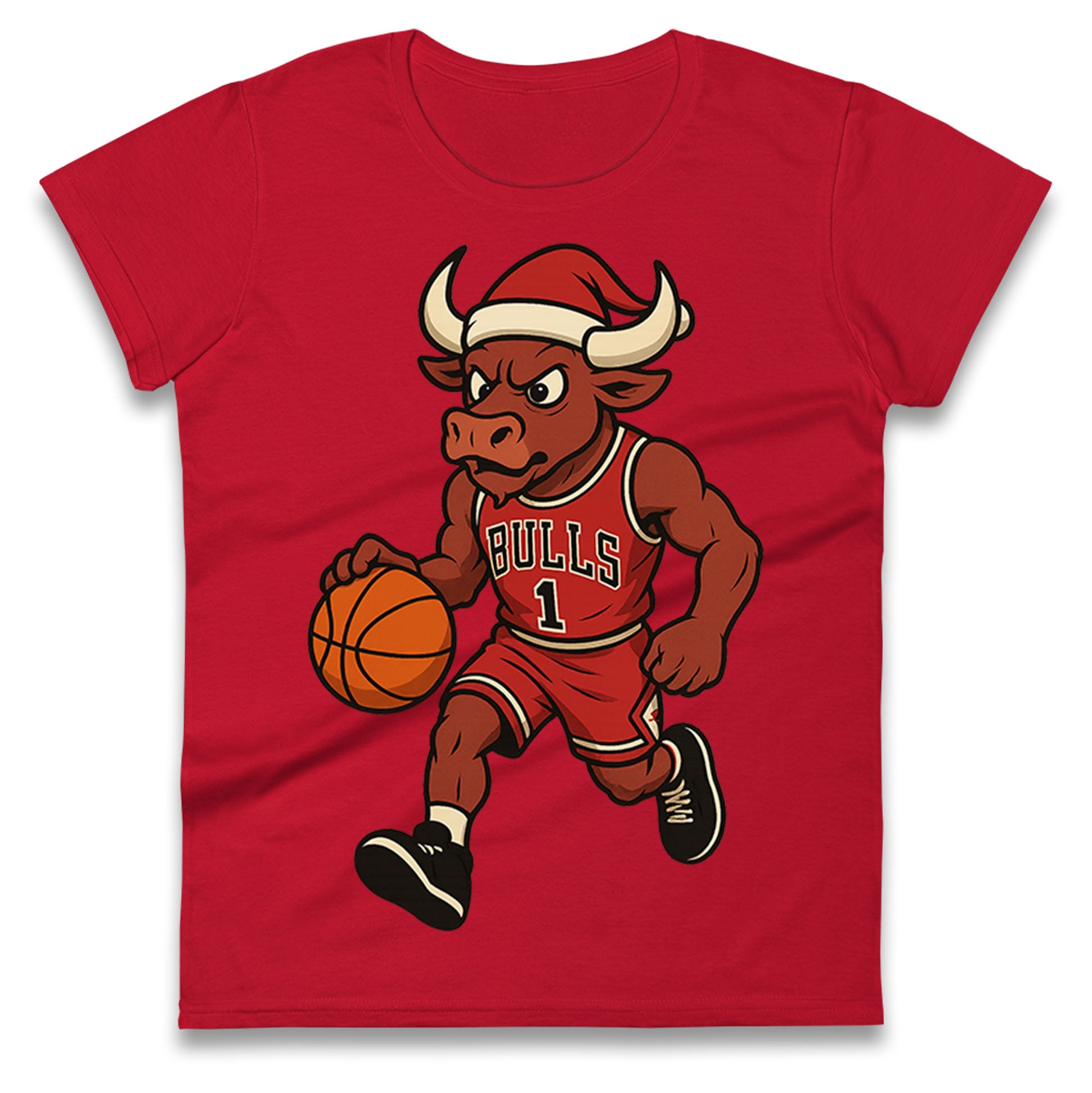 Chicago Bulls Christmas Ladies T Shirt