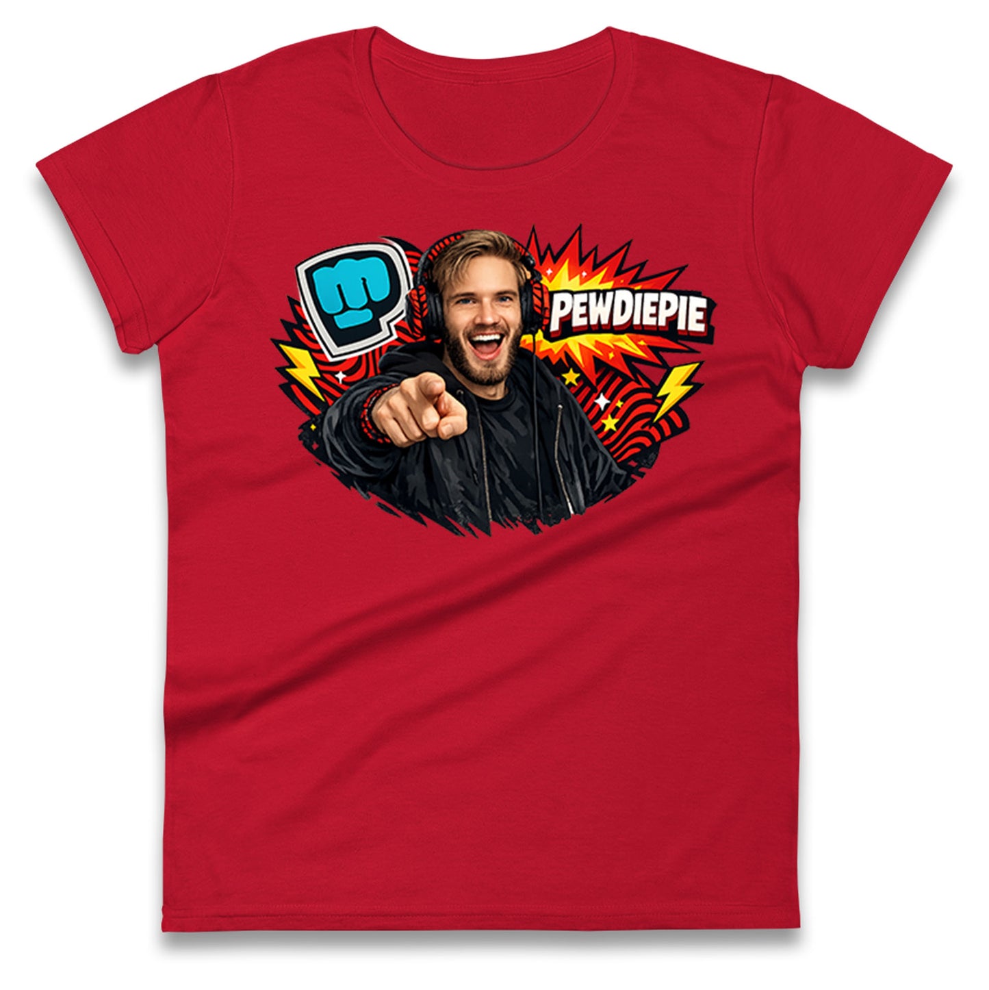 PewDiePie YouTuber Ladies T Shirt 