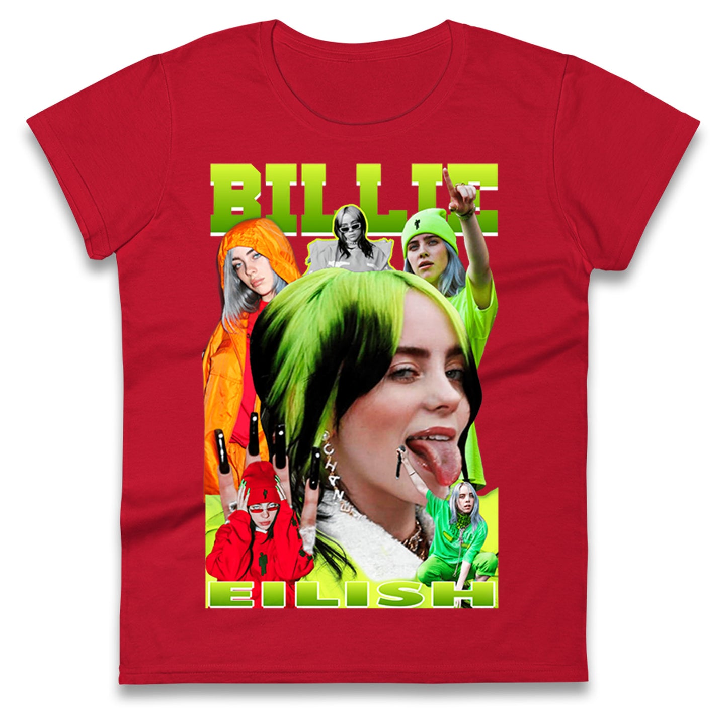 Billie Eilish Green Ladies T Shirt