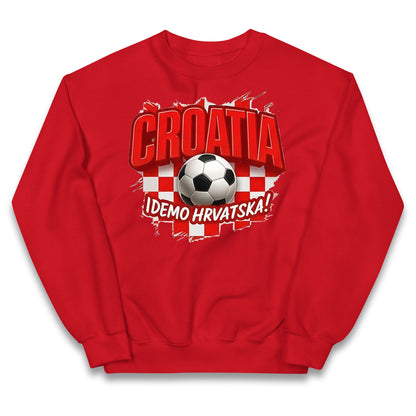 Croatia Retro World Cup Kids Jumper