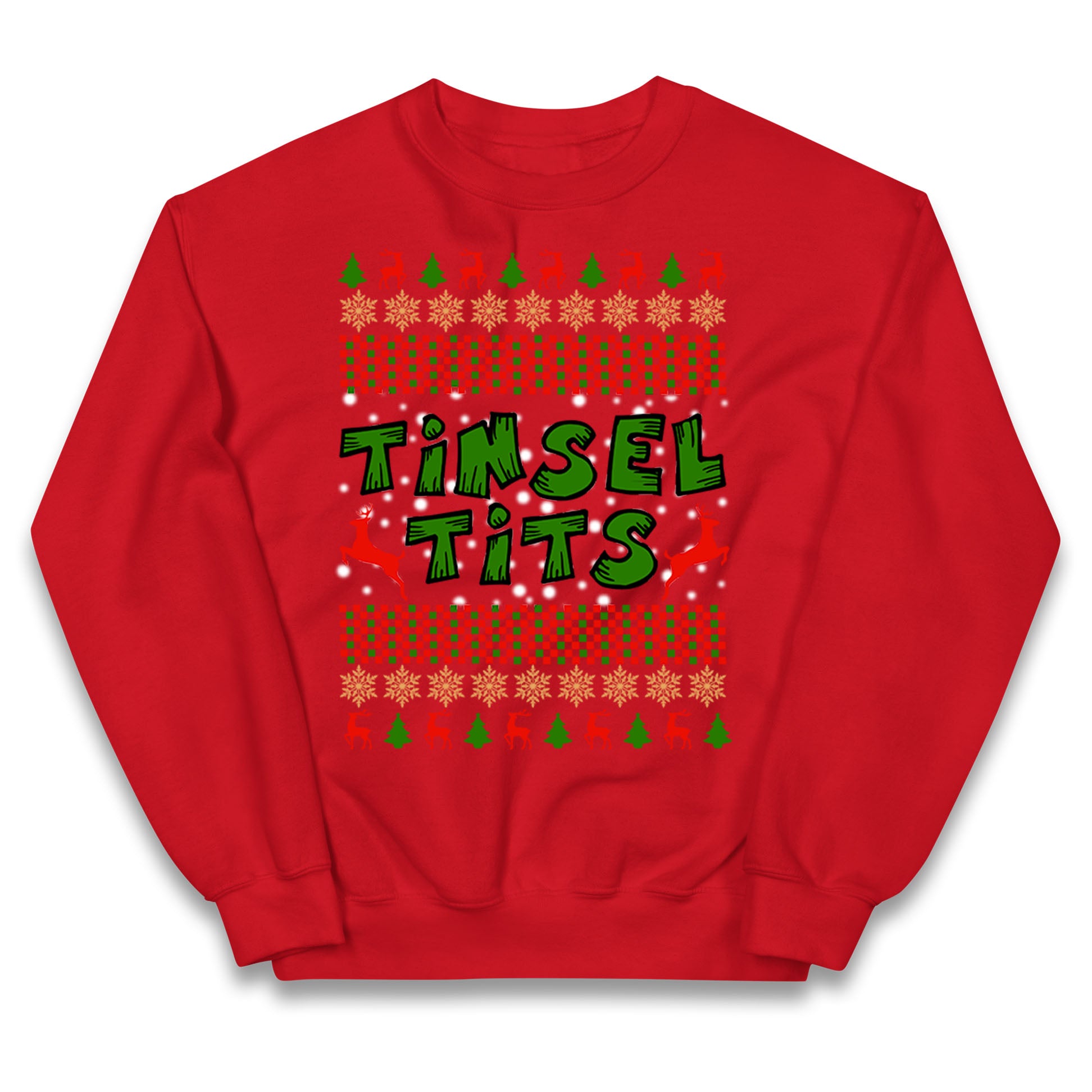 Christmas Tinsel Tits Funny Jumper