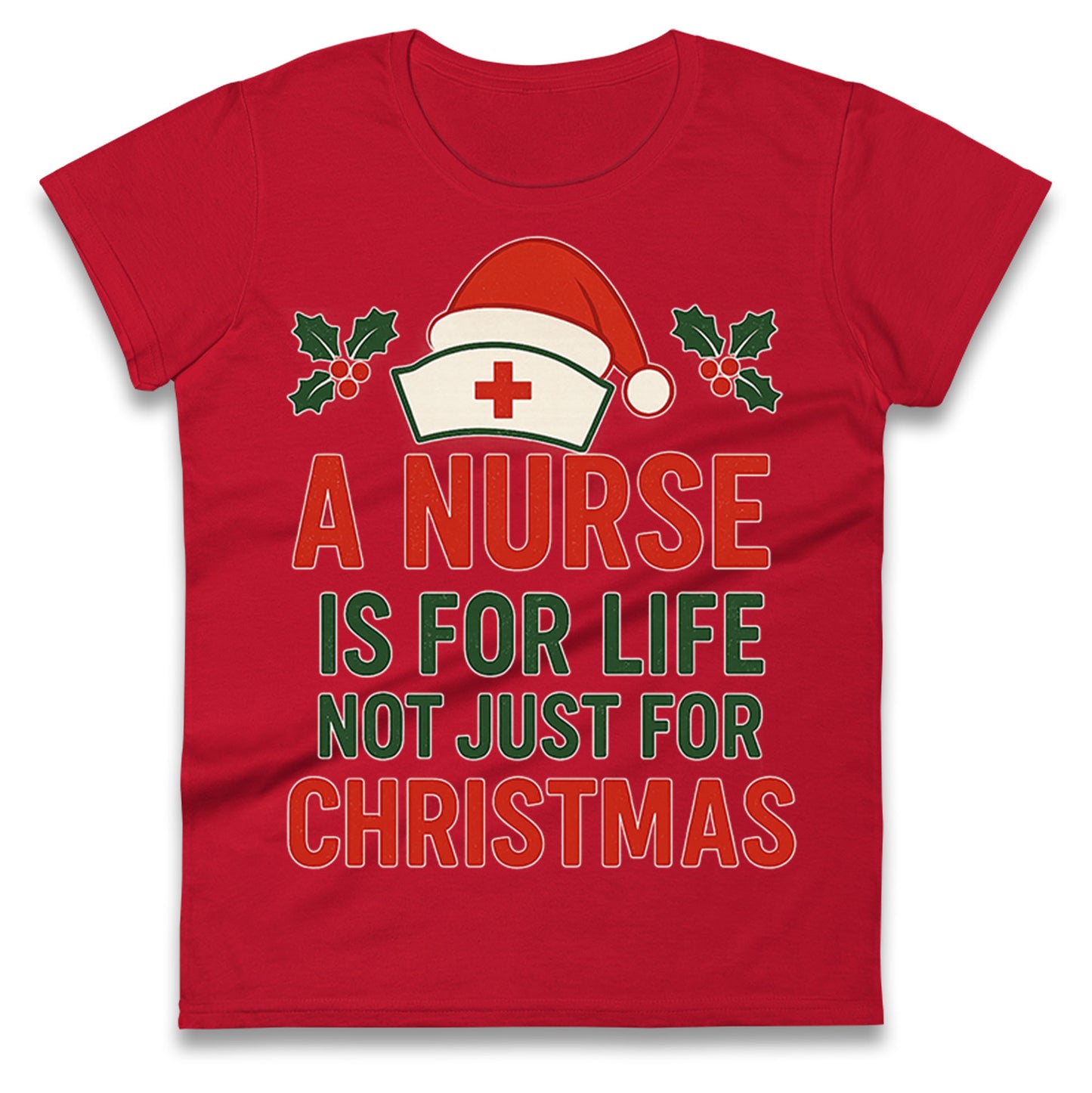 Nursing Christmas Ladies T Shirt