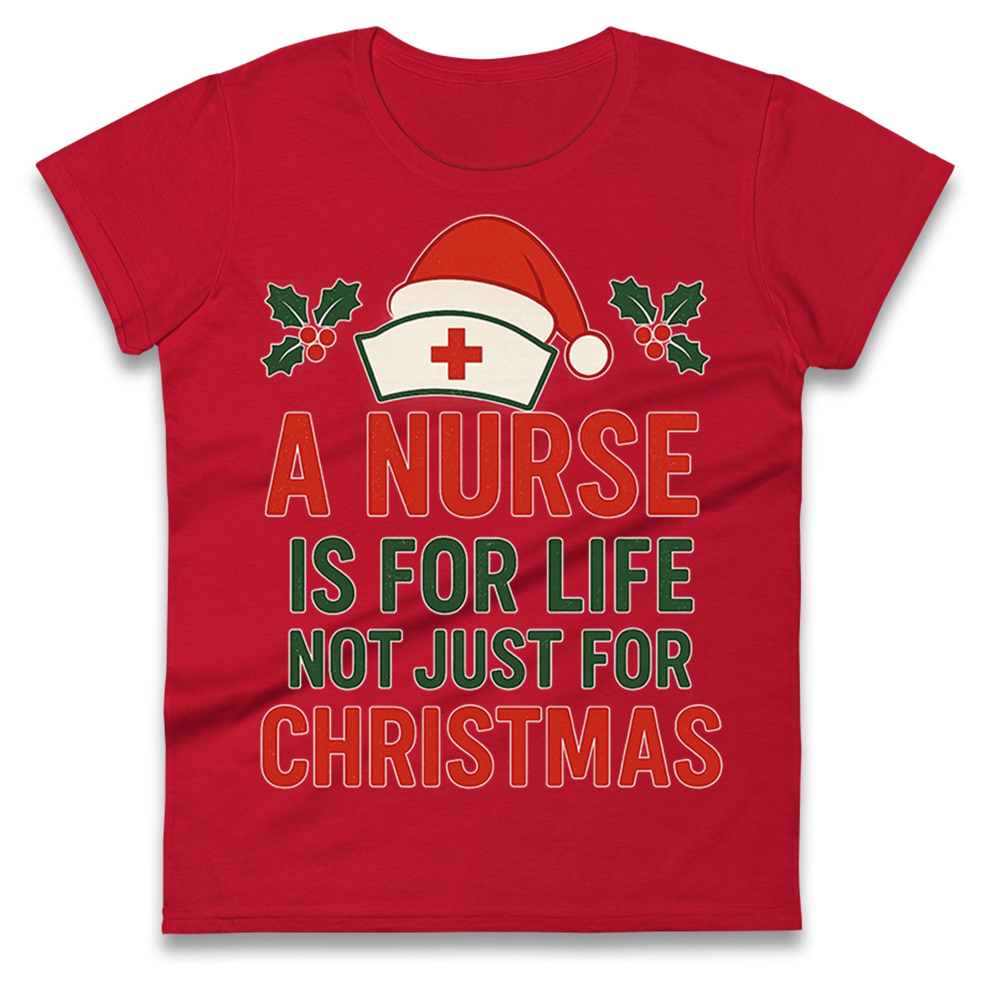 Nursing Christmas Ladies T Shirt