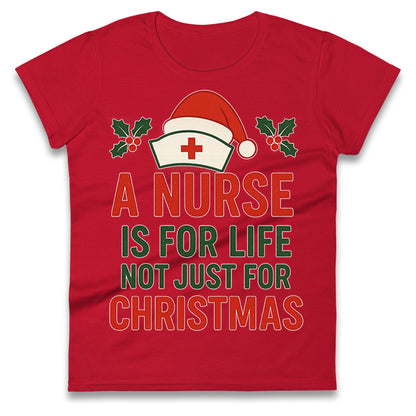 Nursing Christmas Ladies T Shirt