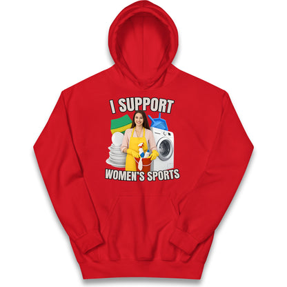 I Support Women's Sports Kids Hoodie