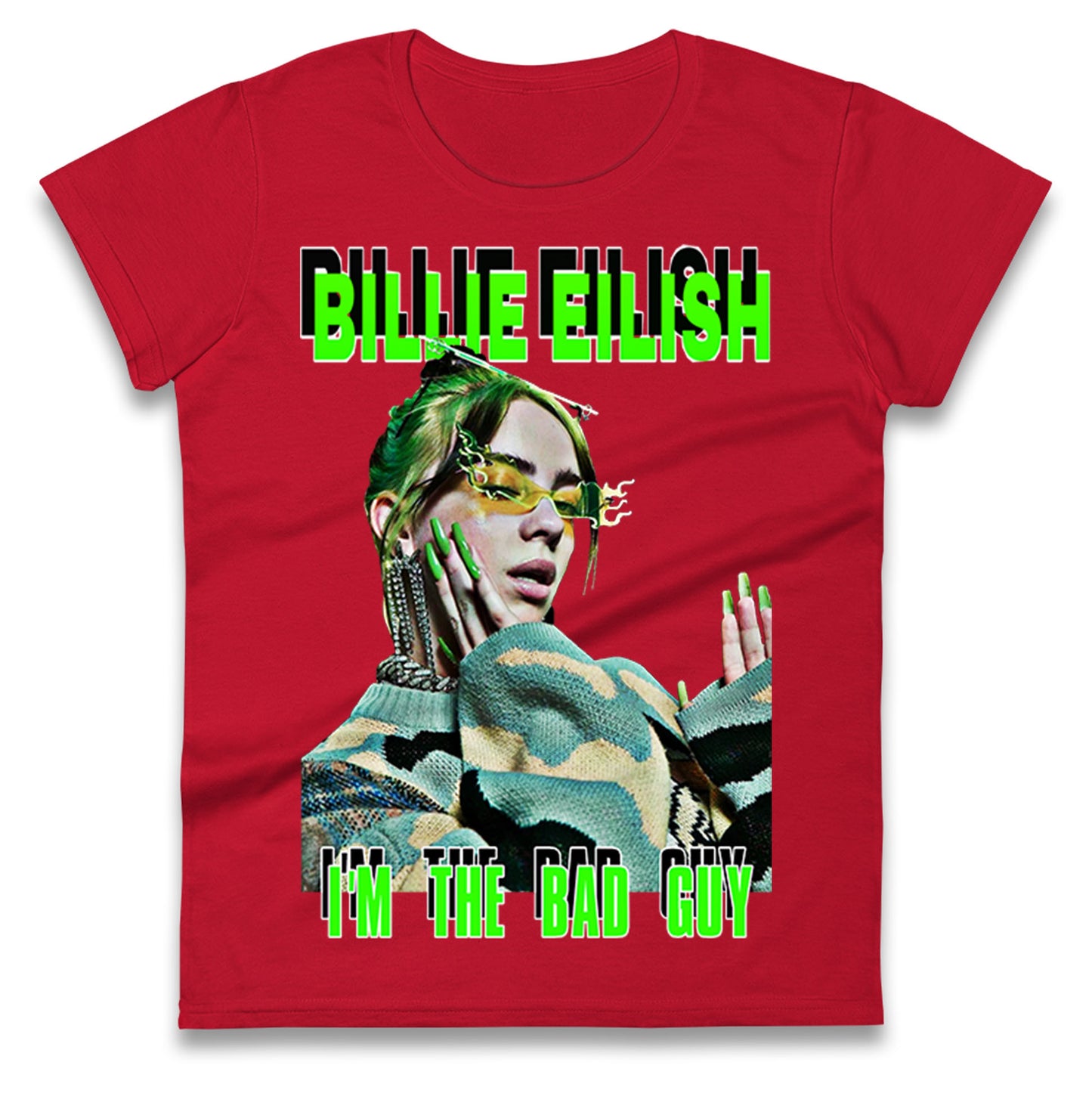 Billie Eilish Singer Ladies T Shirt