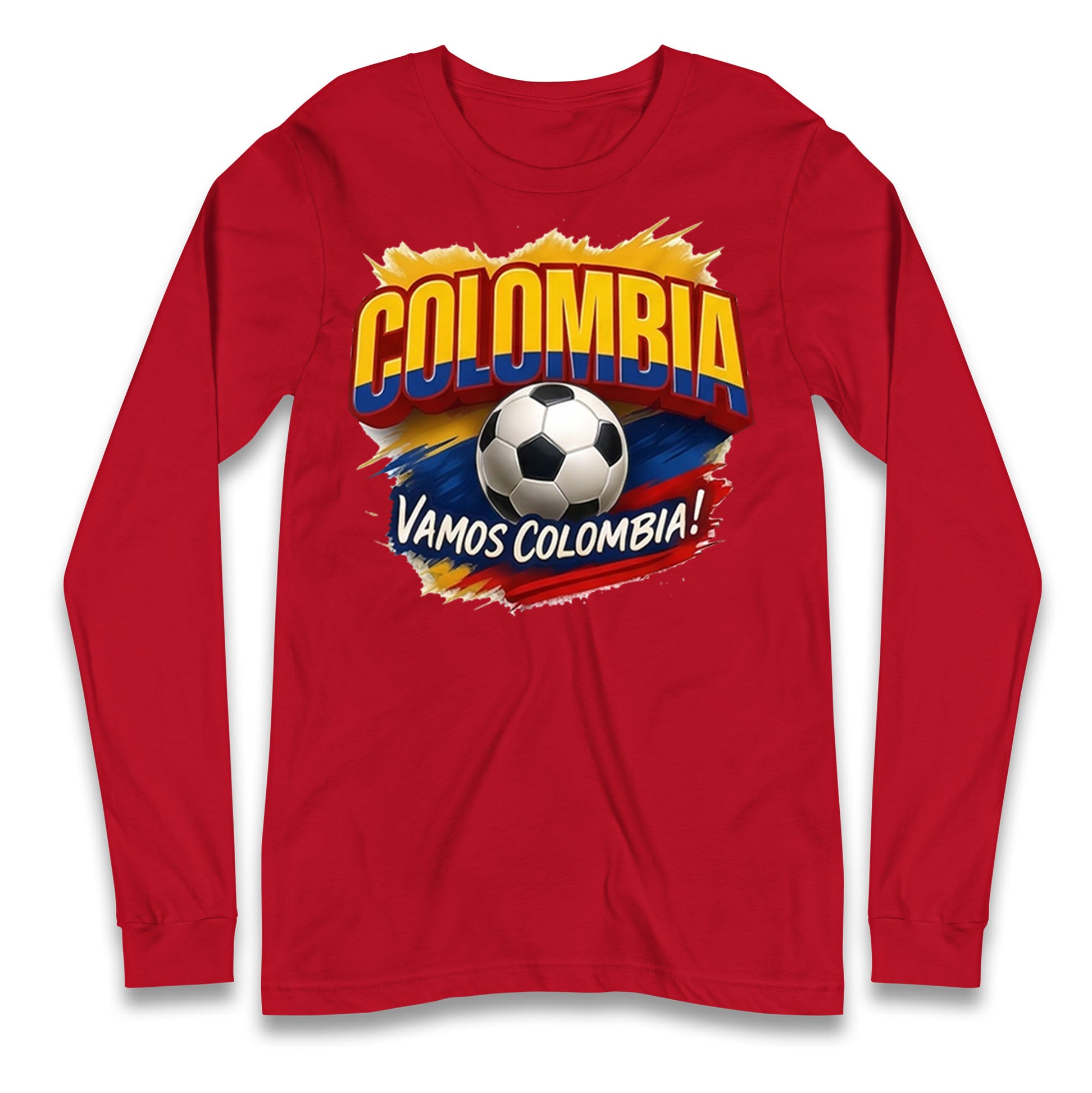 Colombia Retro World Cup Longsleeve T Shirt 