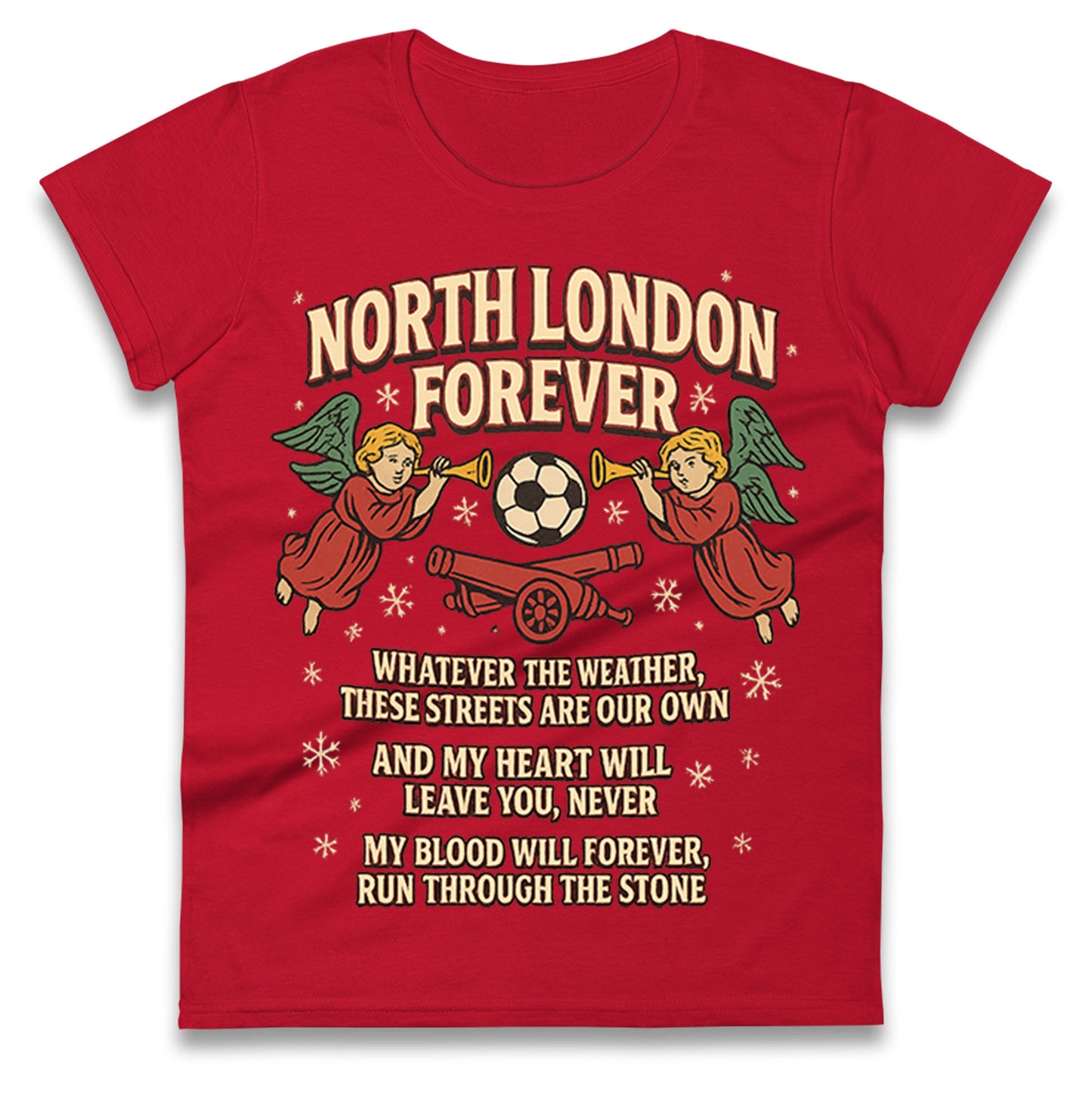 Arsenal Christmas Ladies T Shirt