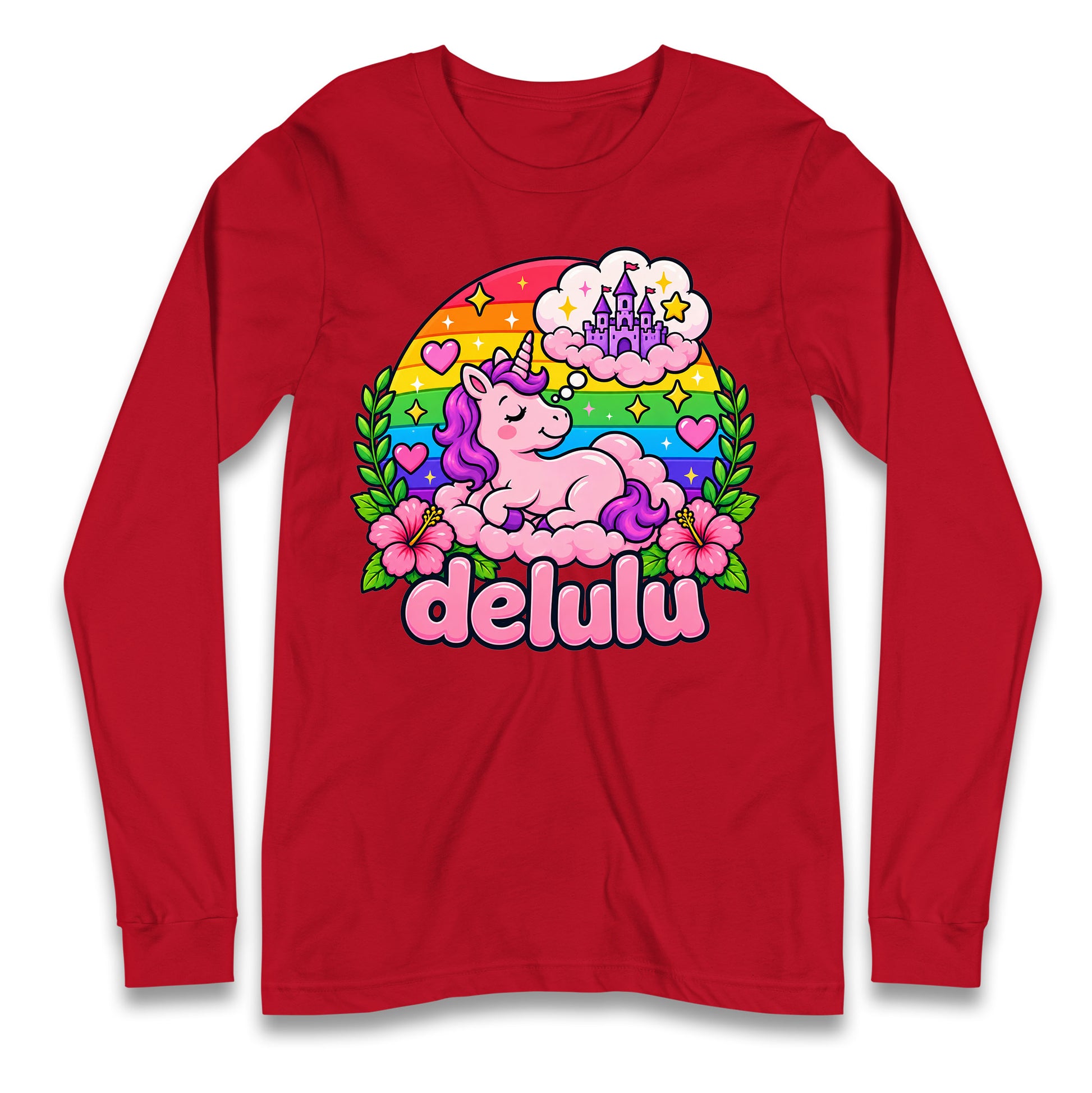 Delulu Unicorn Longsleeve T Shirt