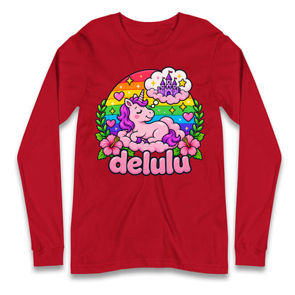 Delulu Unicorn Longsleeve T Shirt