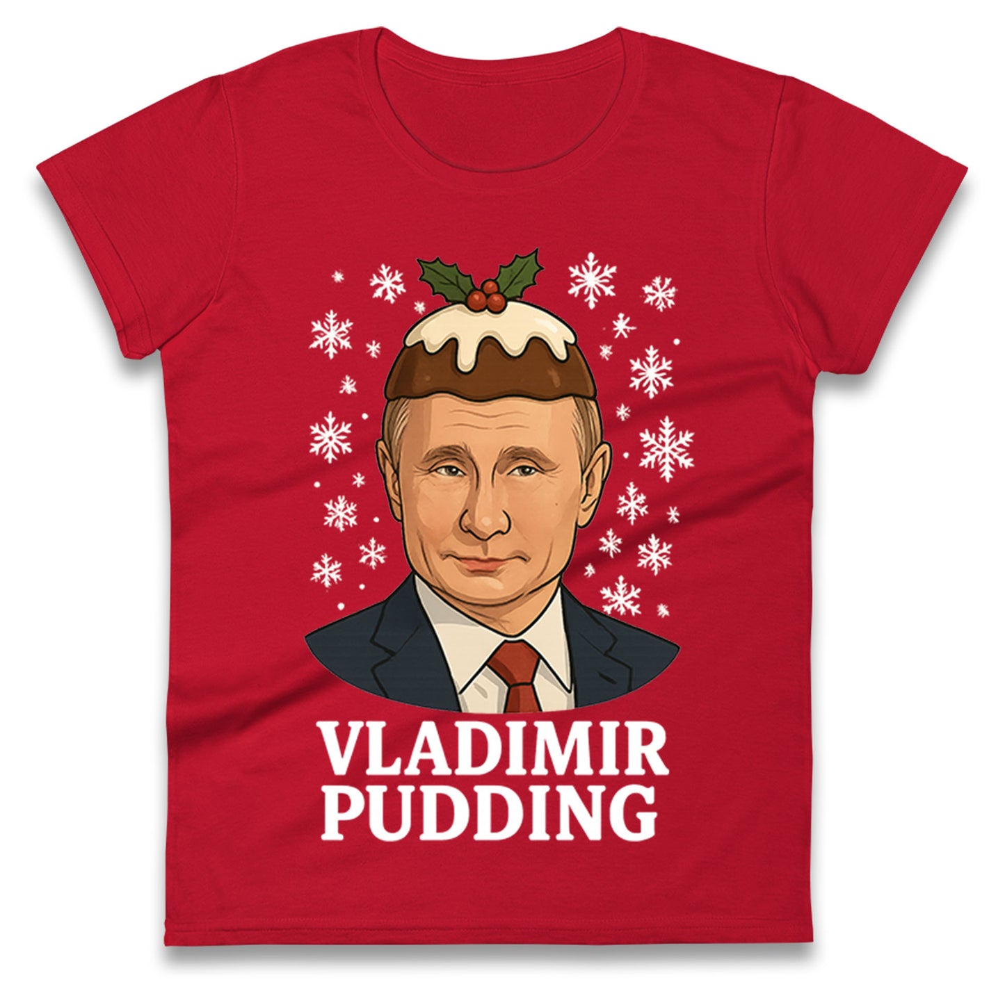 Vladimir Putin Christmas Ladies T Shirt