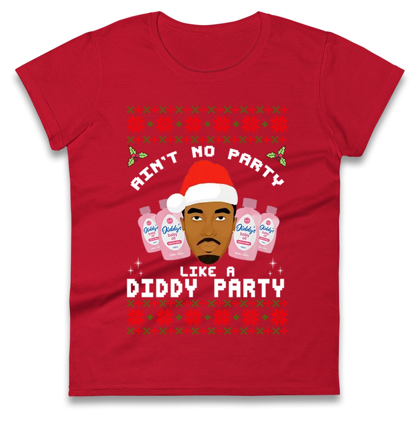 Diddy Christmas Ladies T Shirt
