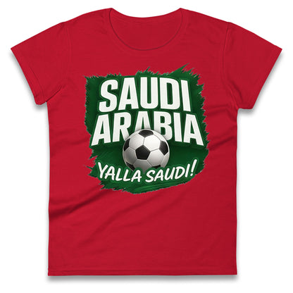 Saudi Arabia Retro World Cup Ladies T Shirt 