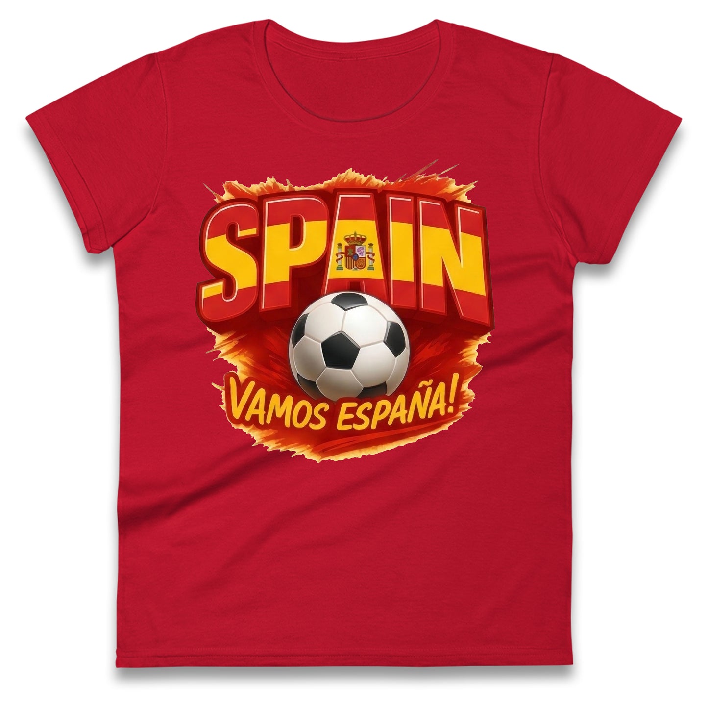 Spain Retro World Cup Ladies T Shirt