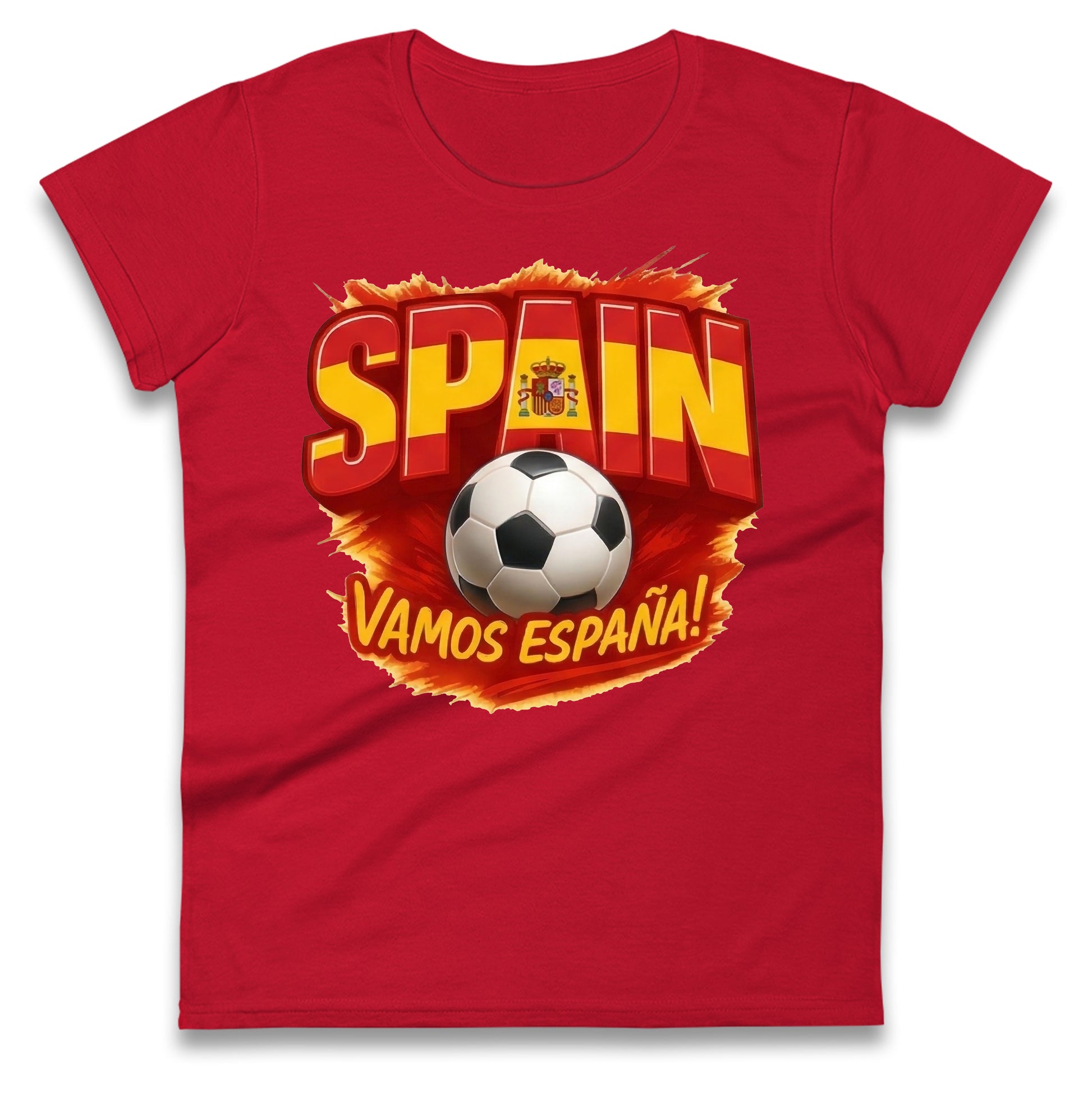Spain Retro World Cup Ladies T Shirt