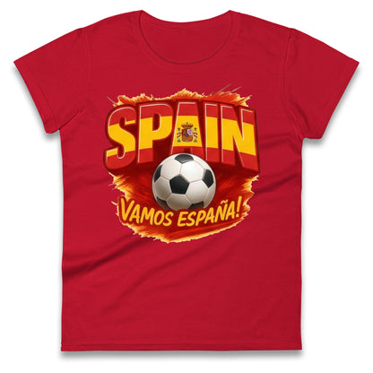 Spain Retro World Cup Ladies T Shirt