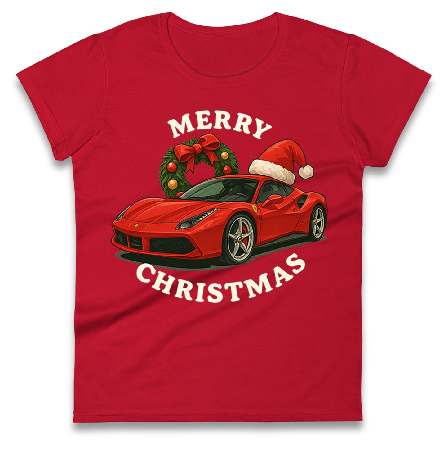 Ferrari Christmas Ladies T Shirt
