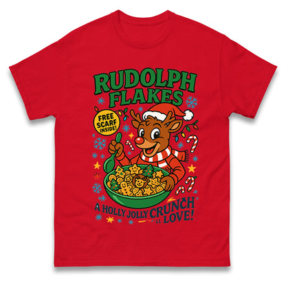 Rudolph Flakes Christmas T Shirt