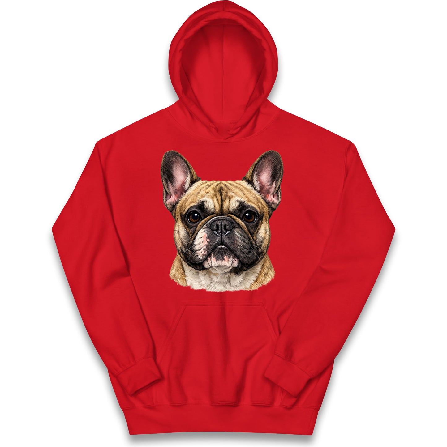 French Bulldog Face Kids Hoodie