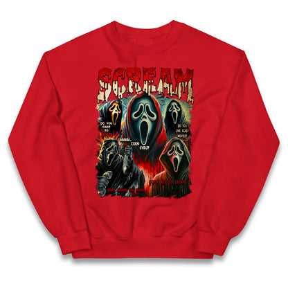 Ghost Face Scream Halloween Bootleg kids Jumper