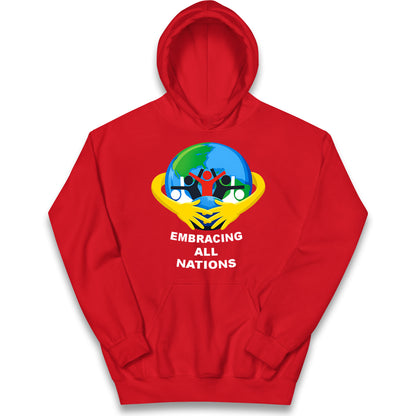 Embracing All Nations Kids Hoodie