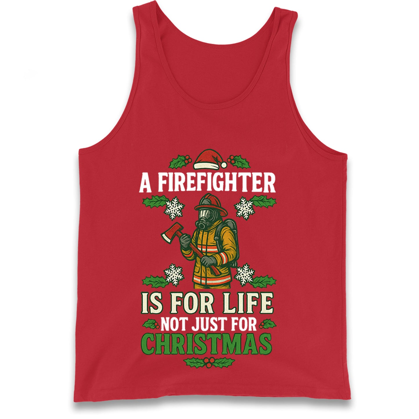 Firefighter Christmas Tank Top