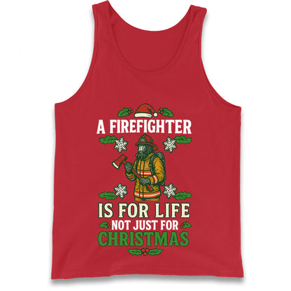 Firefighter Christmas Tank Top