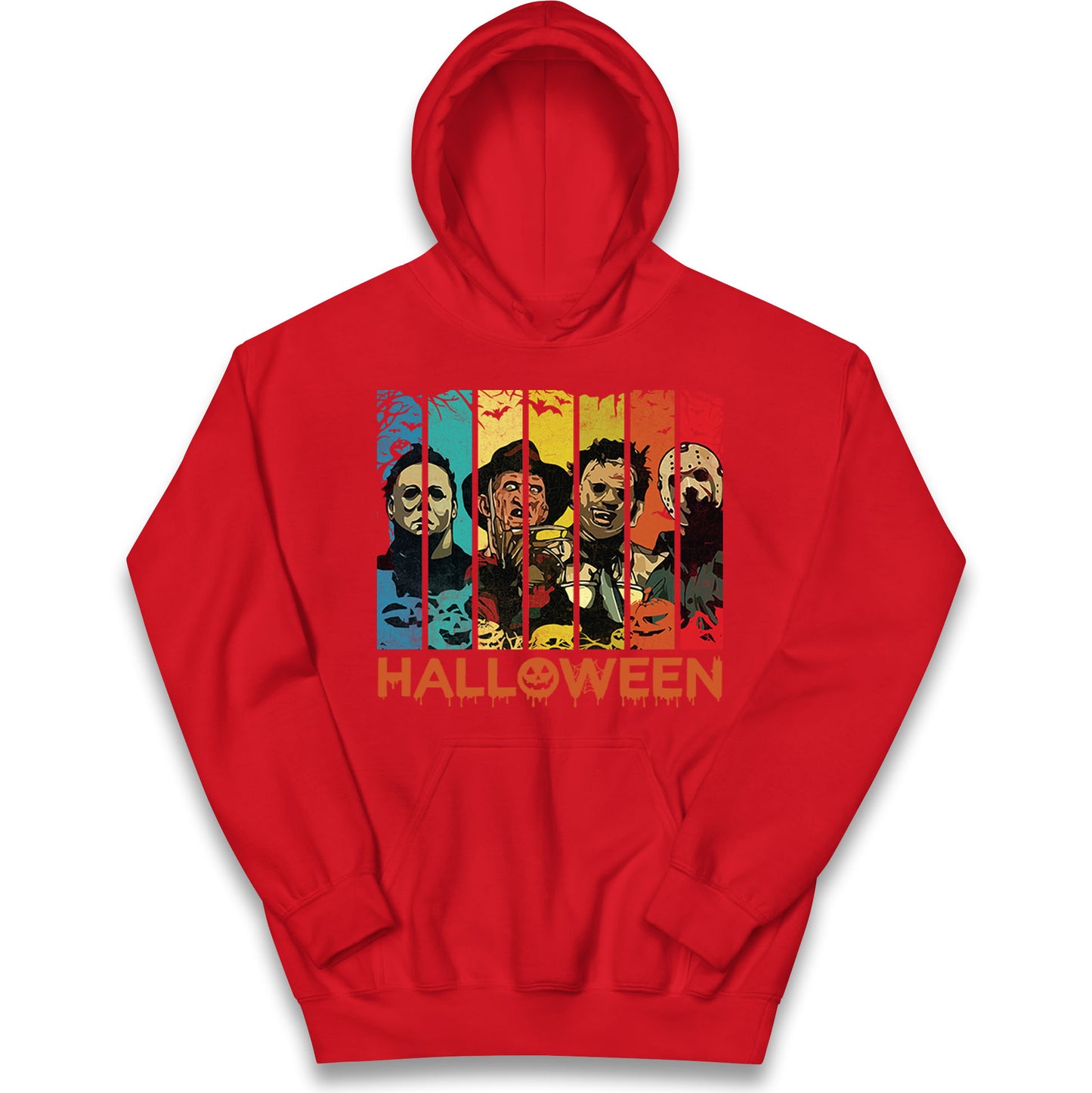 Vintage Villains Halloween Kids Hoodie