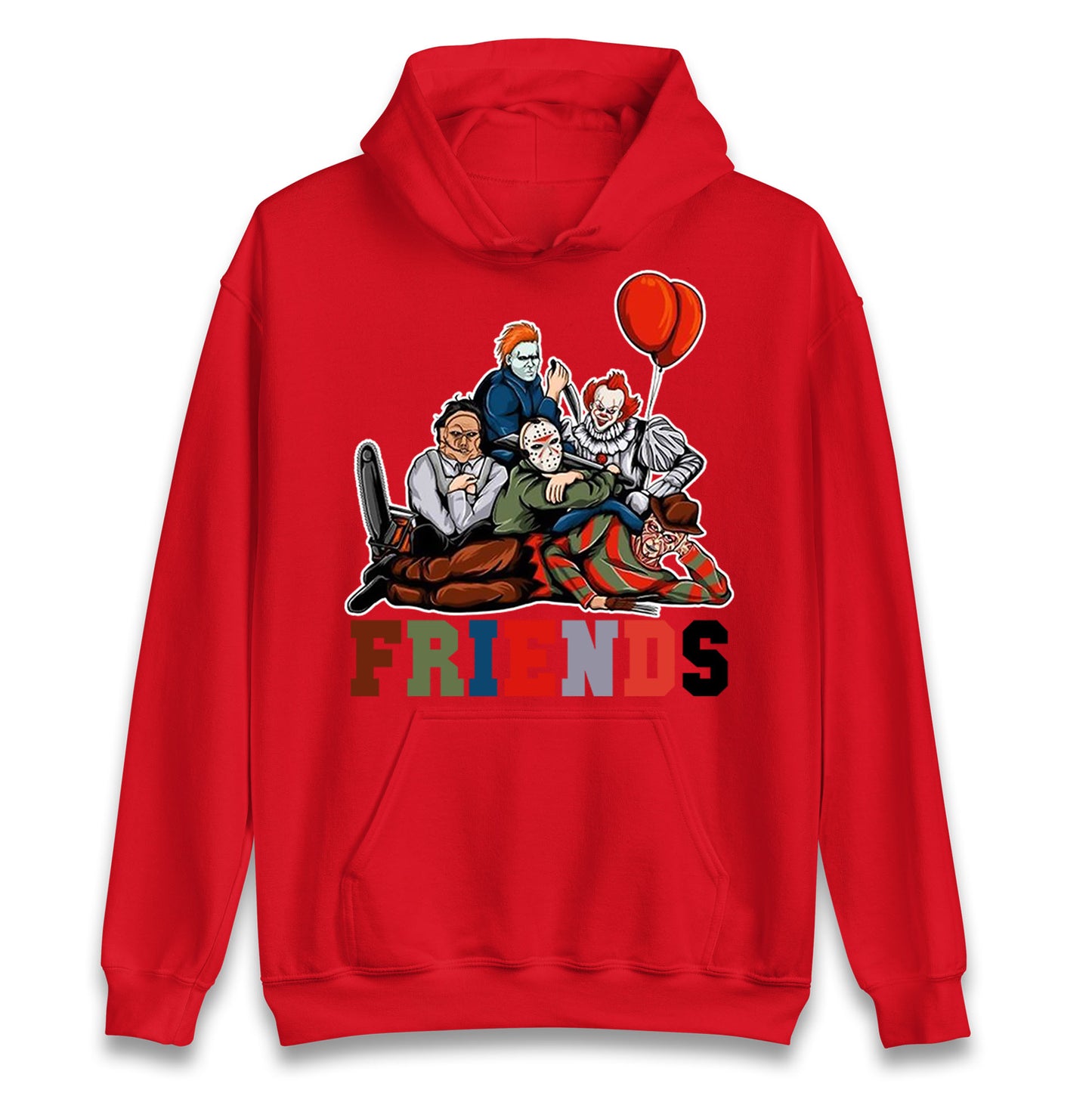 Horror Vintage Characters Friends Halloween Hoodie
