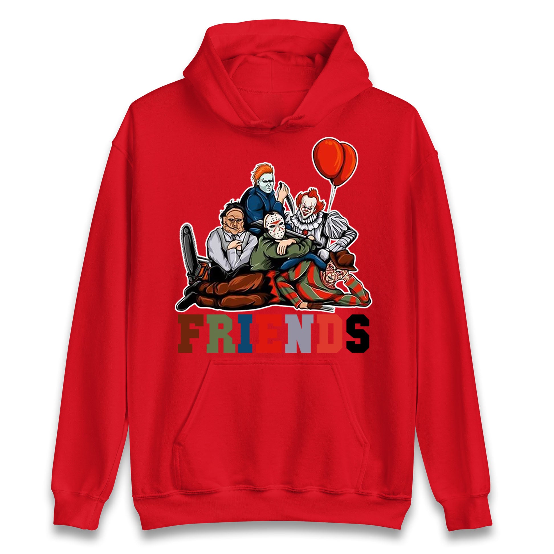 Horror Vintage Characters Friends Halloween Hoodie
