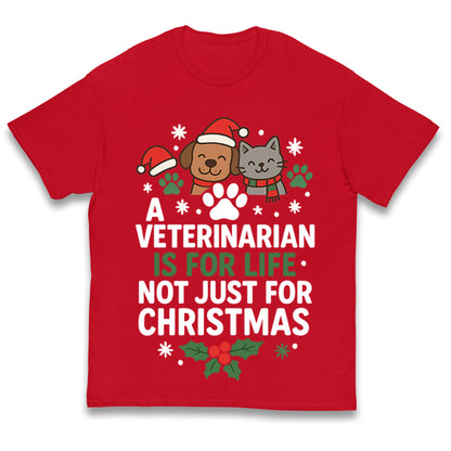 Veterinarian Christmas Kids T Shirt