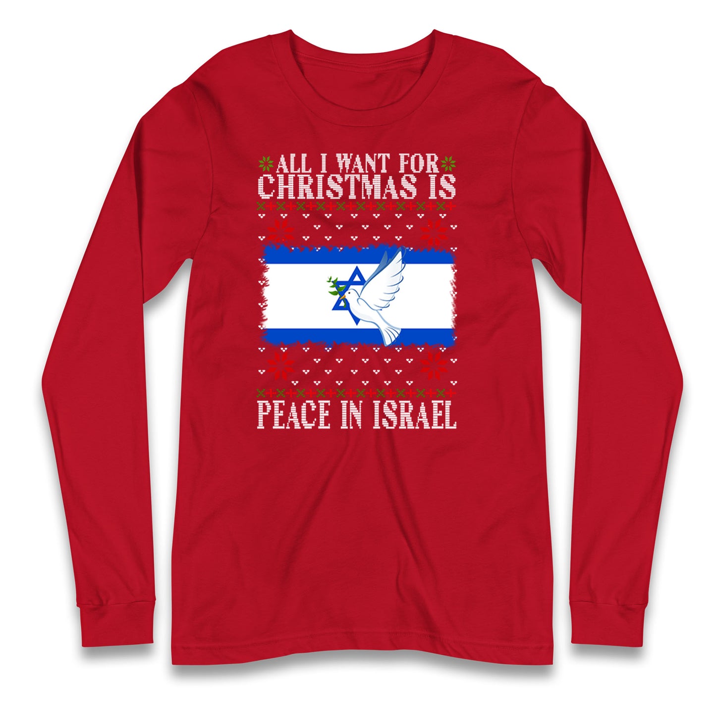 peace in israel long sleeve t shirt