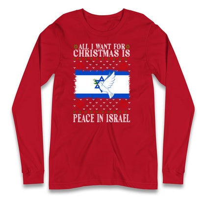 peace in israel long sleeve t shirt