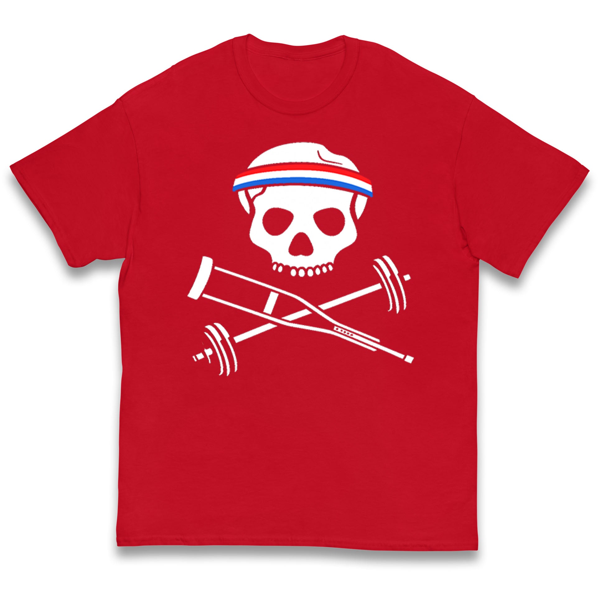 Johnny Knoxville Crutch Barbell and Bones Kids T Shirt 