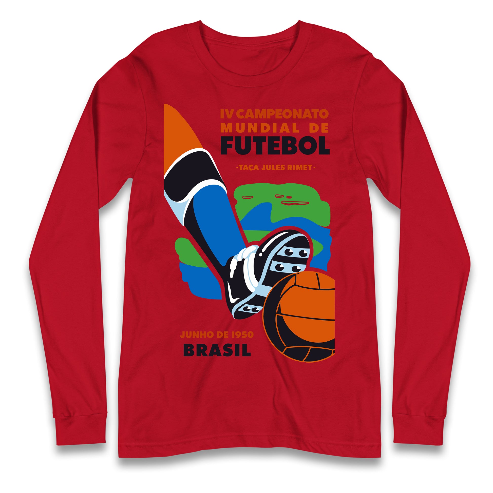 Brasil 1950 Retro World Cup Longsleeve T Shirt