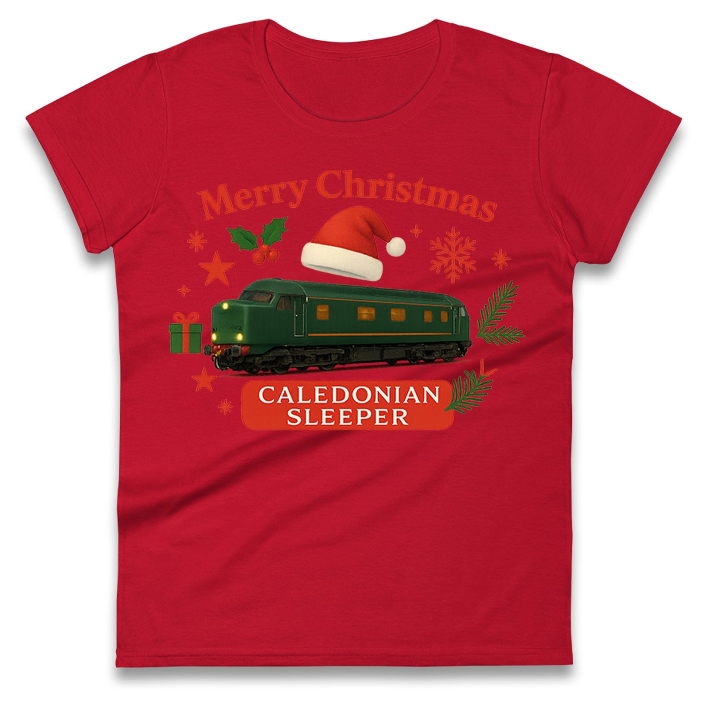 Caladonian Sleeper Christmas Ladies T Shirt