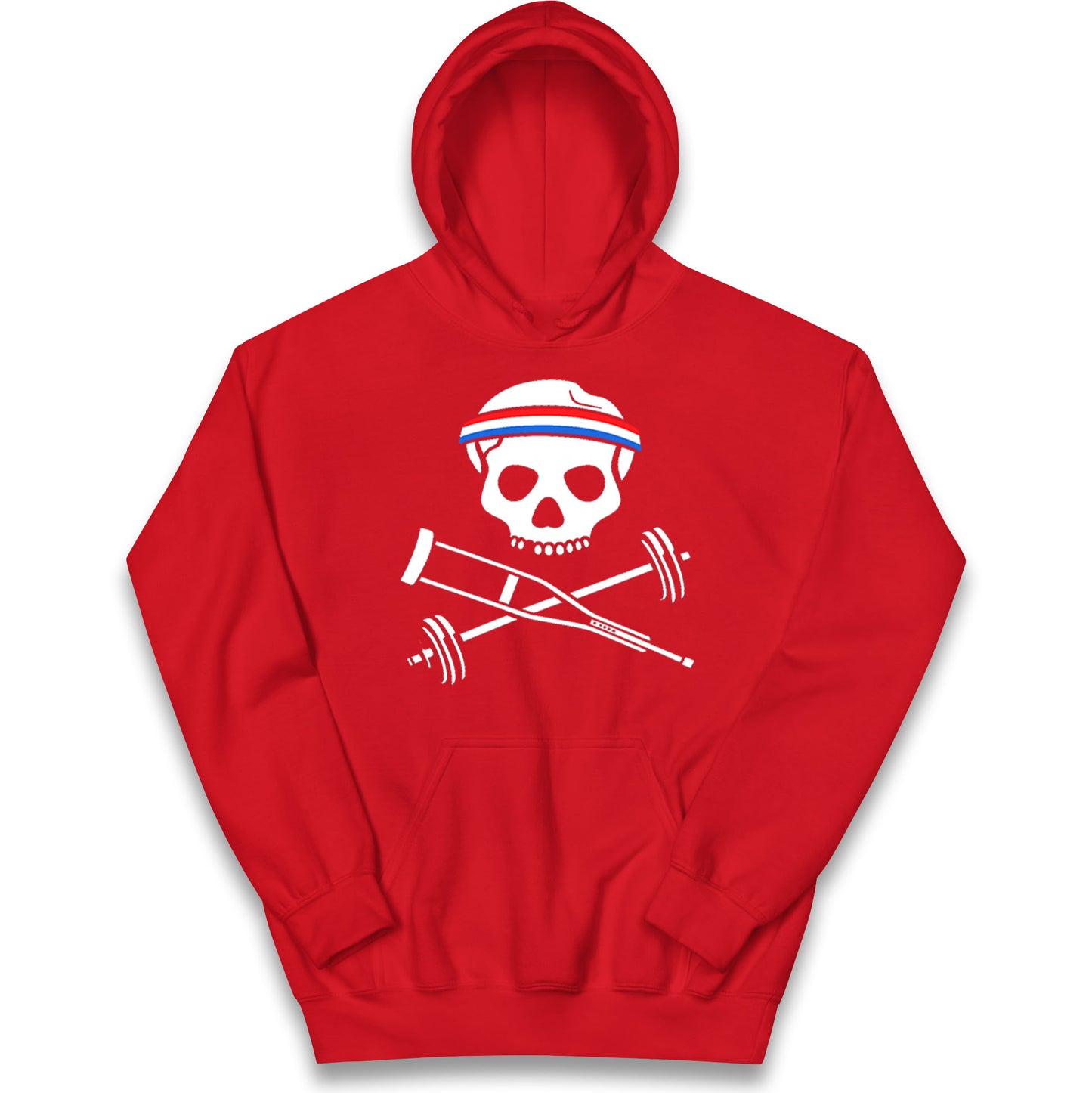 Johnny Knoxville Crutch Barbell and Bones Kids Hoodie