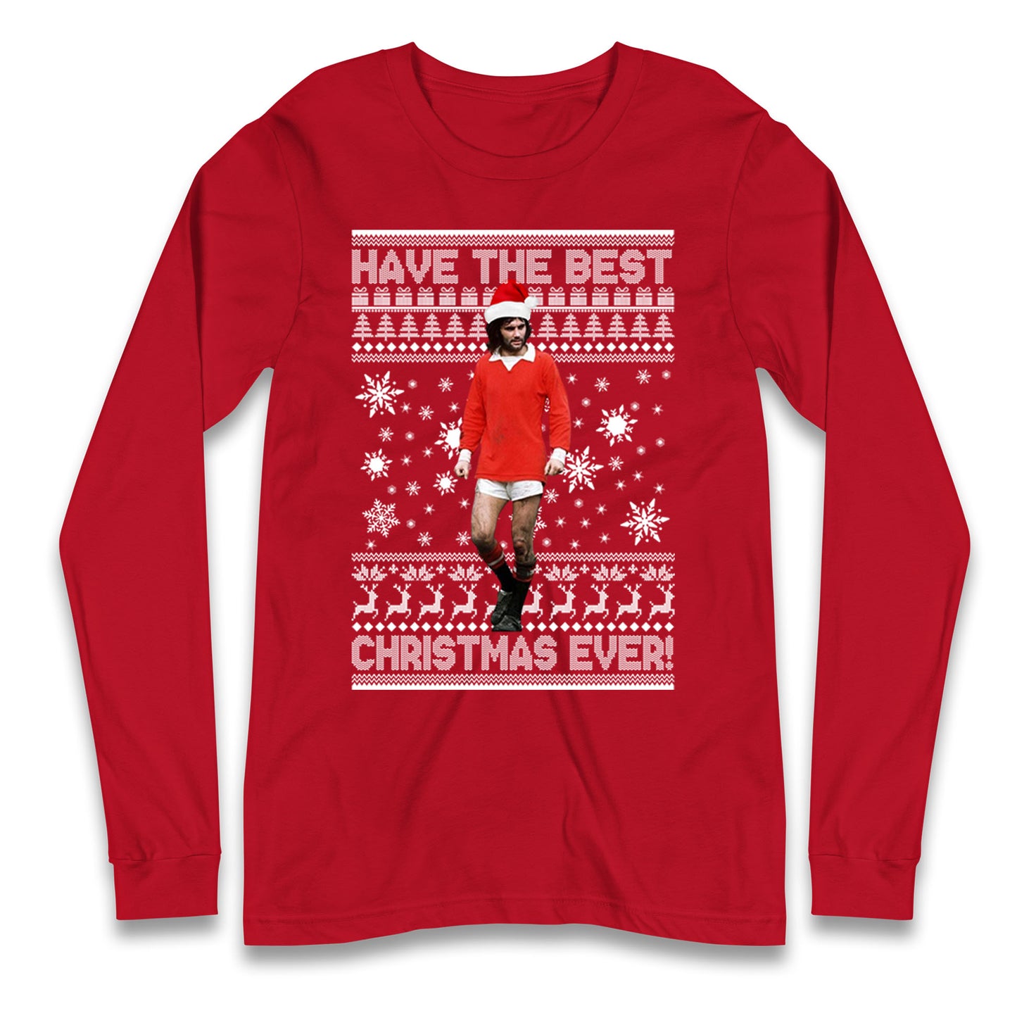 Christmas George Best Longsleeve T Shirt