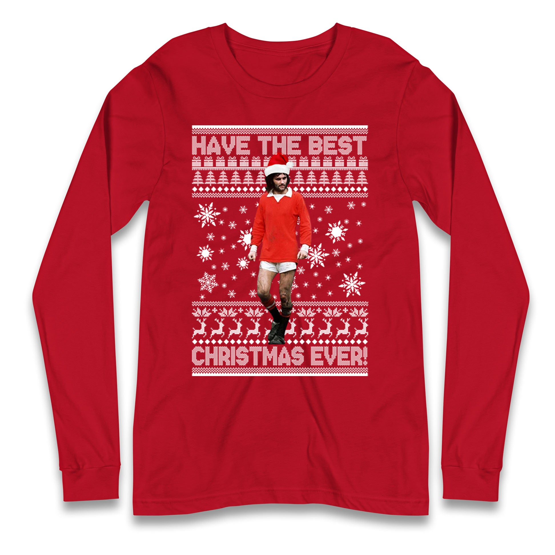 Christmas George Best Longsleeve T Shirt