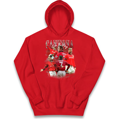 Retro Cantona Bootleg Football Kids Hoodie