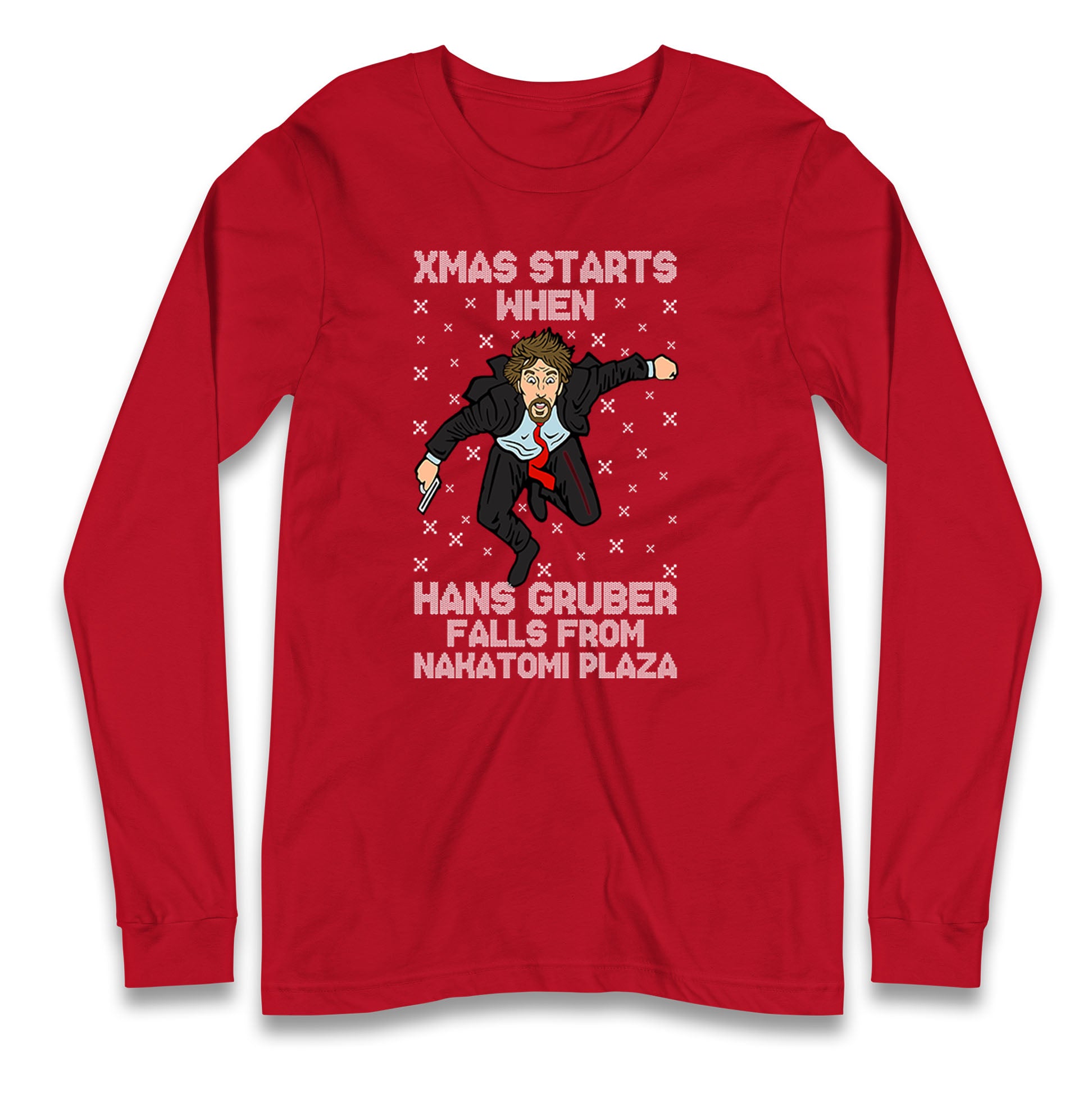 hans gruber falling long sleeve t shirt