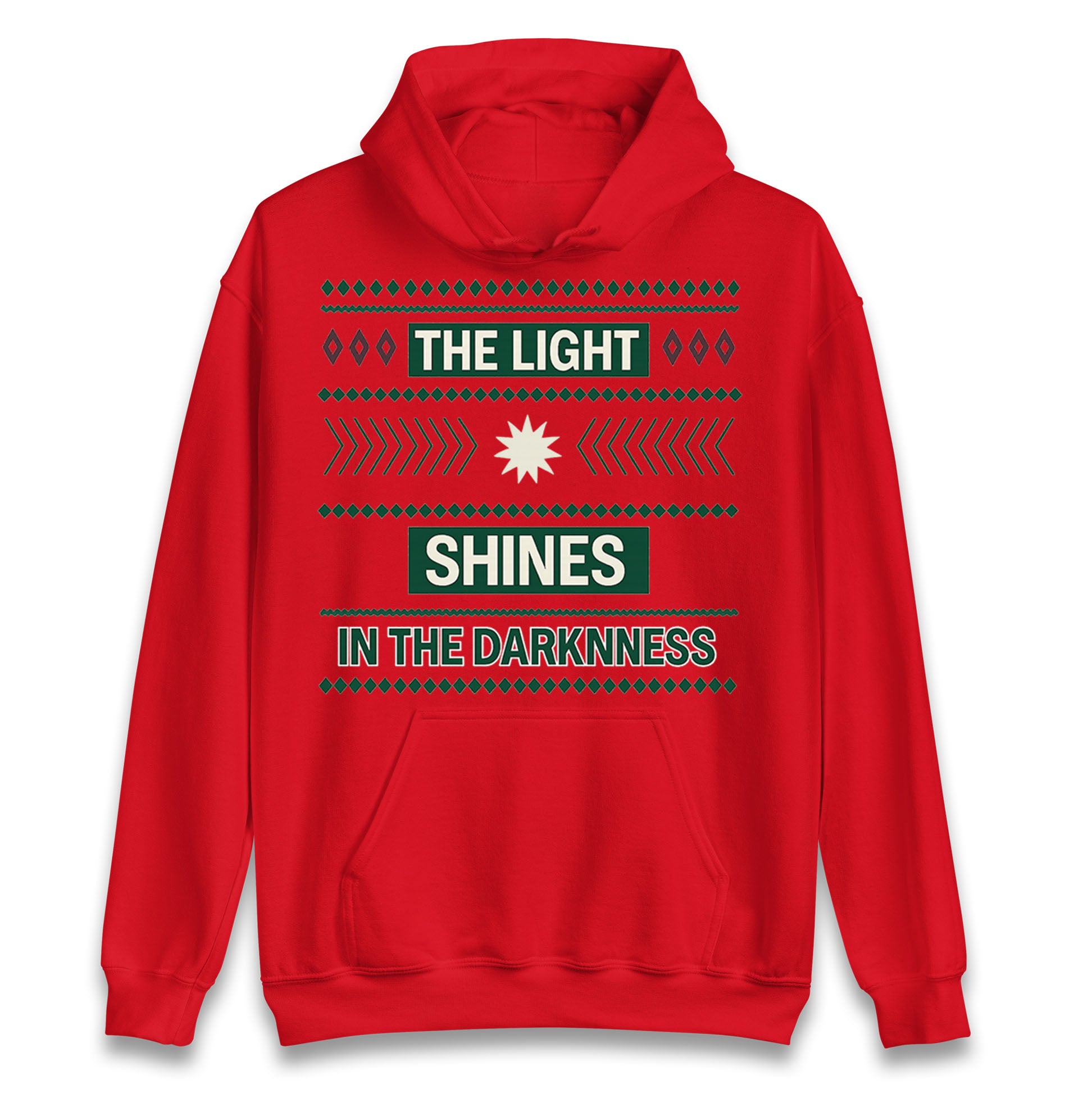 The Light Shines in the Darkness Christmas Hoodie
