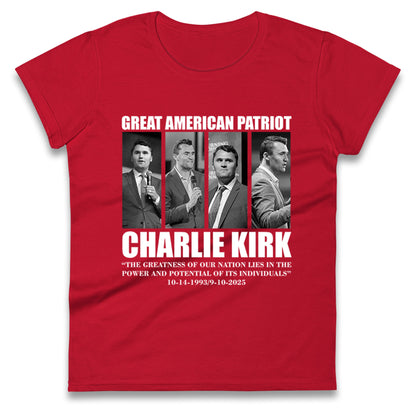 Charlie Kirk Ladies T Shirt 