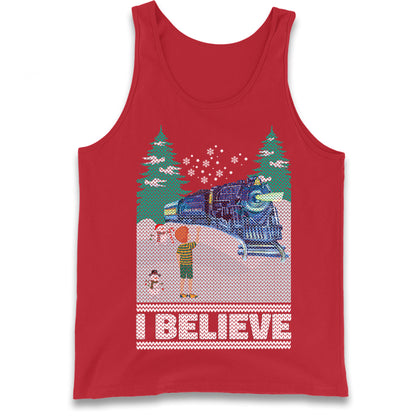 I Beleive Polar Express Christmas Tank Top