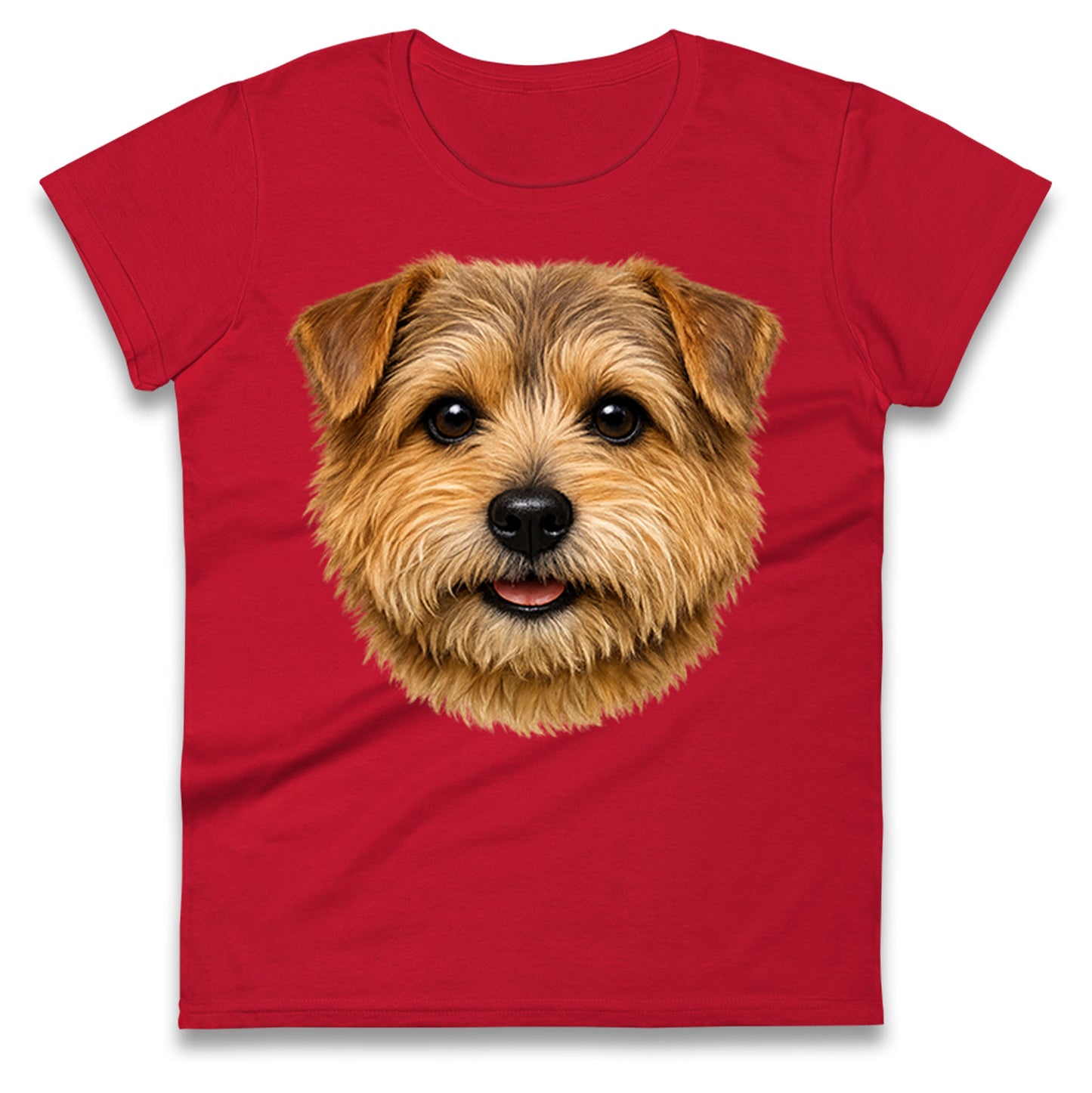 Norfolk Terrier Dog Face Ladies T Shirt