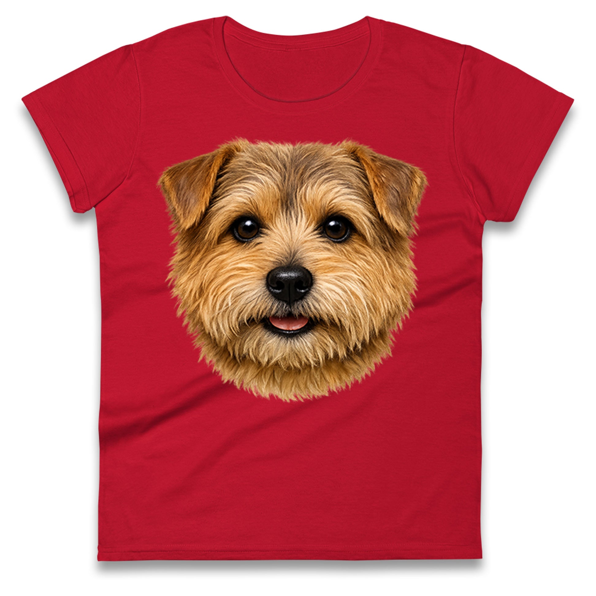 Norfolk Terrier Dog Face Ladies T Shirt