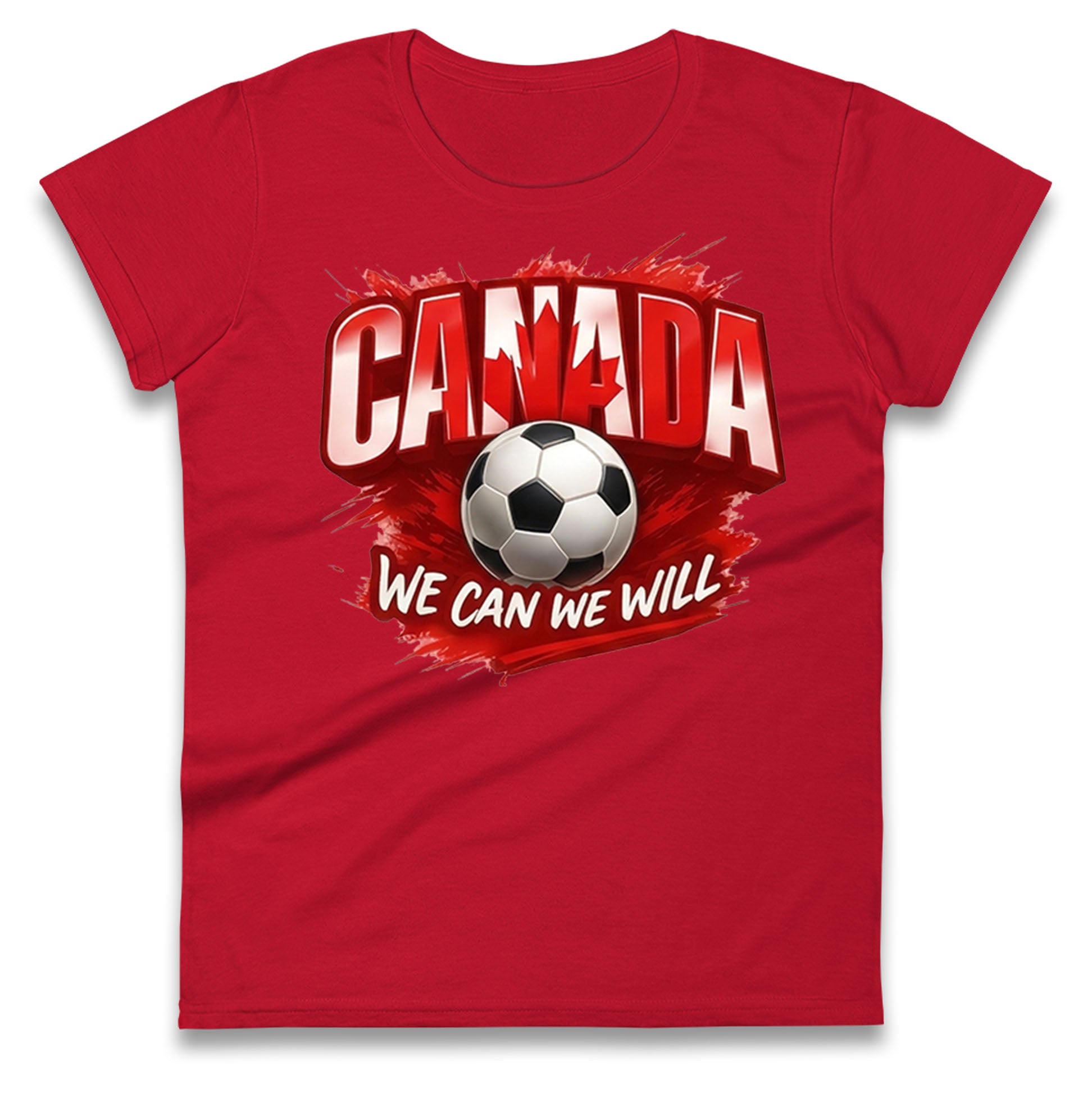 Canada Retro World Cup Ladies T Shirt