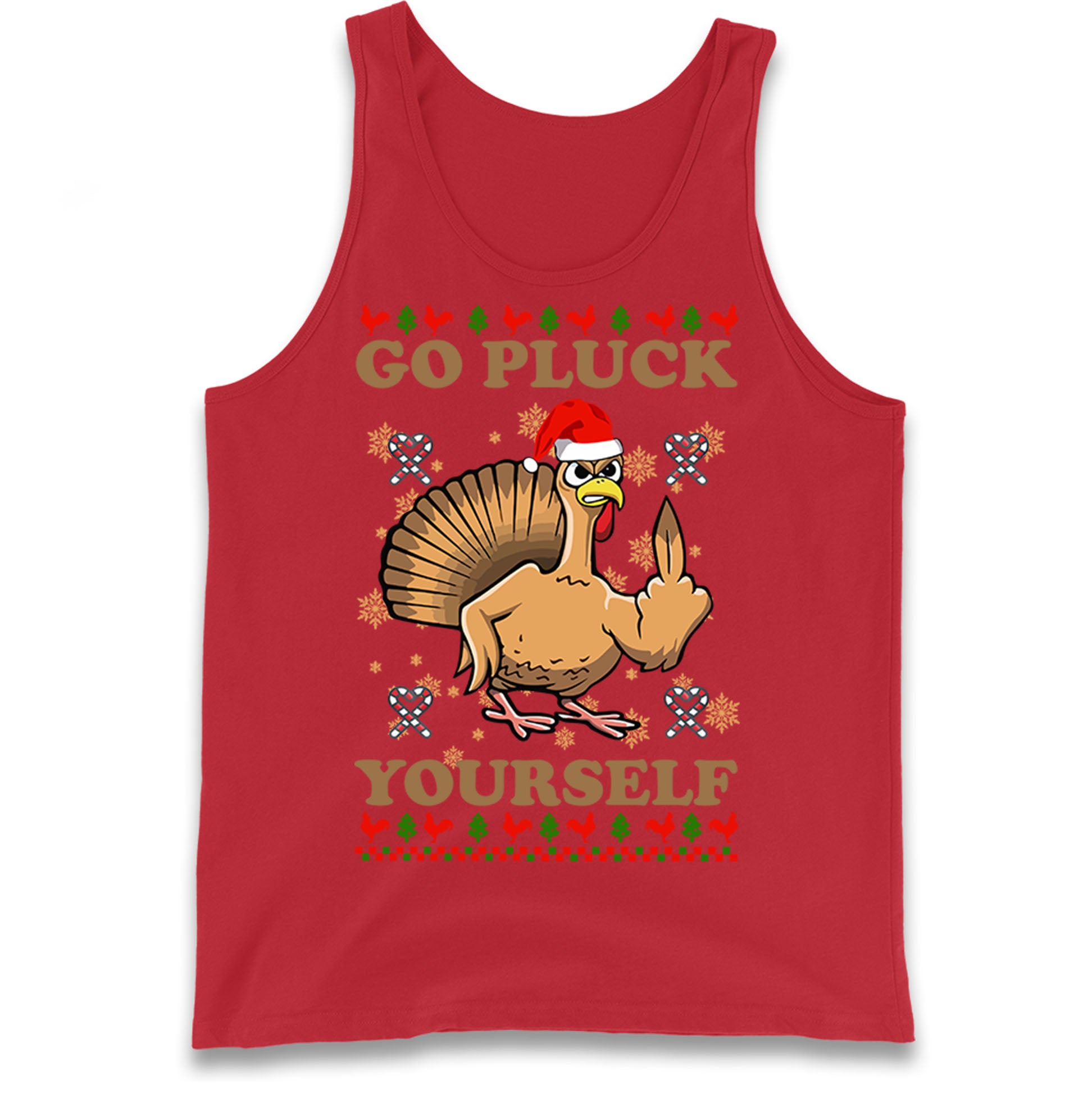 Christmas Go Pluck Yourself Funny Tank Top